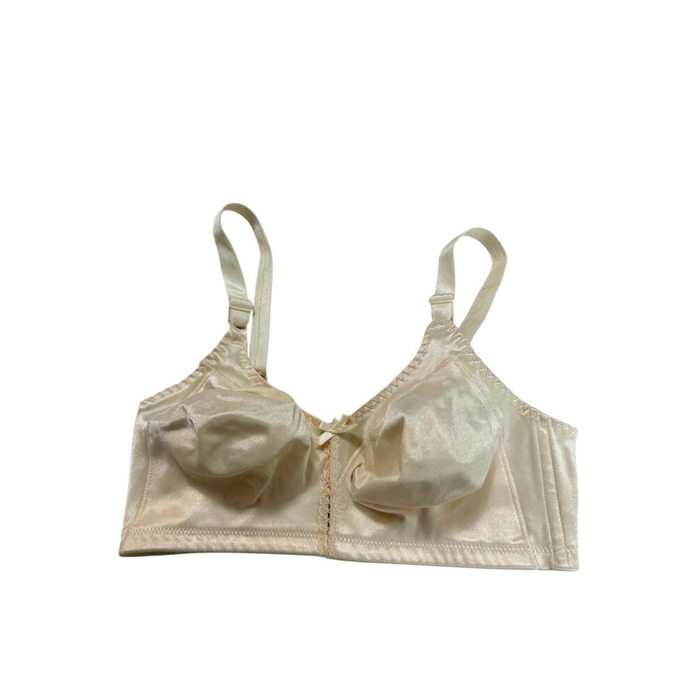 Bali Bra 36D Vintage Wireless Full Coverage Beige 3820 Union Made USA